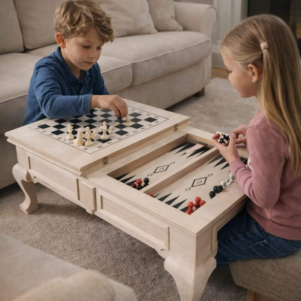 12-LÜKENS TAVLA SATRANÇ SEHPA